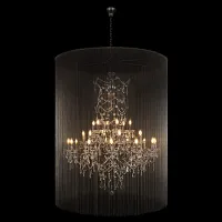Люстра подвесная Вэйлл Кристал (Vaille Crystal) 10450/1200 LOFT IT графит на 24 лампы, основание графит в стиле арт-деко цепочки Люстра подвесная Вэйлл Кристал (Vaille Crystal) 10450/1200 LOFT IT графит на 24 лампы, основание графит в стиле арт-деко цепочки